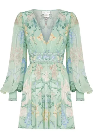 Camilla Printed silk mini dress