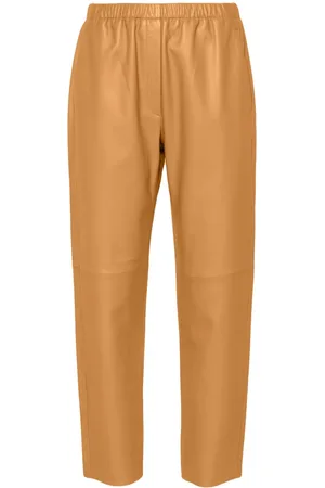 FORTE FORTE Leather tapered trousers