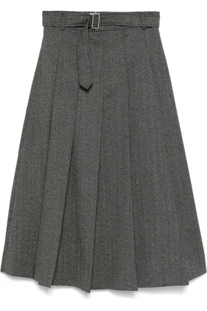 OFFICINE GENERALE Pleated midi skirt