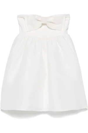 Self-Portrait Taffeta bandeau mini dress