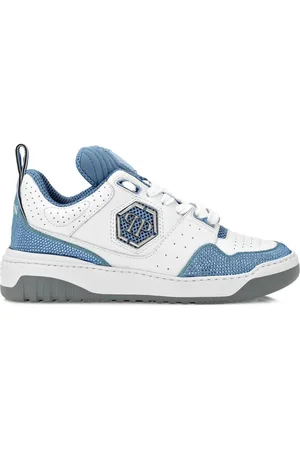 Philipp Plein Mix Crystal low-top leather sneakers