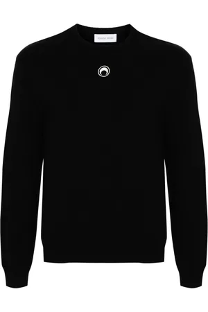 Marine Serre Crescent Moon embroidered sweater