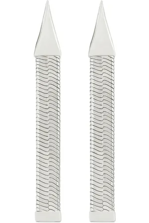 Courrèges Snake-chain brass drop earrings