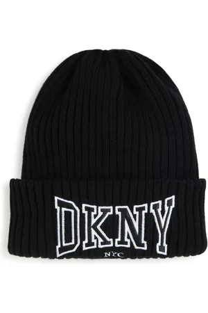 DKNY Logo-appliquéd beanie
