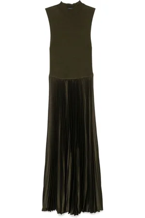 Ralph Lauren Pleated high-neck midi dress