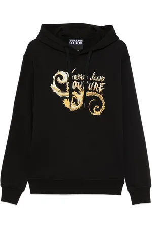 VERSACE Logo-print hoodie
