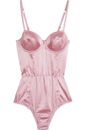 FLEUR DU MAL Satin bullet bodysuit