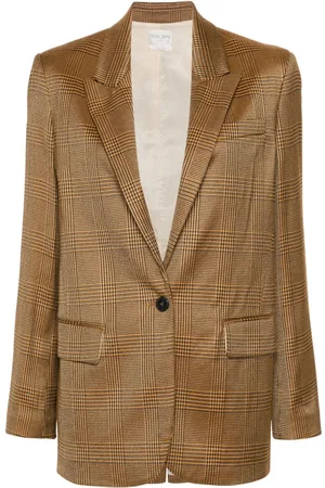 FORTE FORTE Single-breasted checked blazer
