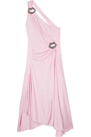 Sonia by Sonia Rykiel Lips-motif asymmetric midi dress