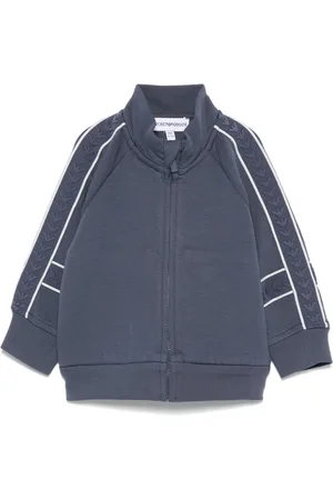 Emporio Armani Embossed-logo zip-up sweatshirt
