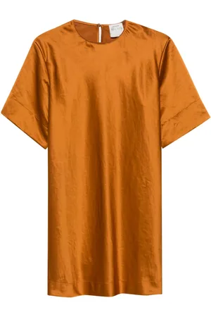 FORTE FORTE Short-sleeve satin mini dress