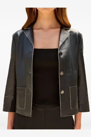 Cult Gaia Layton leather blazer
