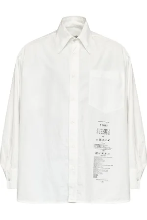 Maison Margiela Spliced Numbers cotton poplin shirt