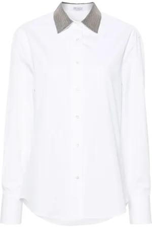 Brunello Cucinelli Monili-collar shirt