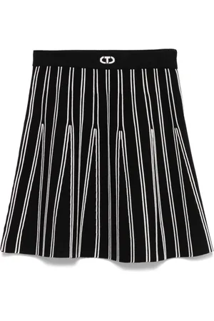 Twin-Set Raised seam-detail skirt