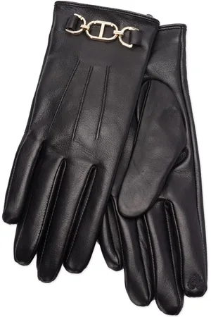 Twin-Set Oval T leather gloves