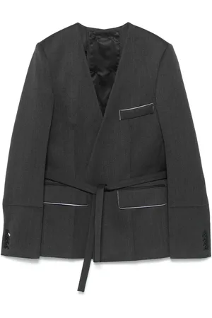 Victoria Beckham Shrunken Collarless blazer