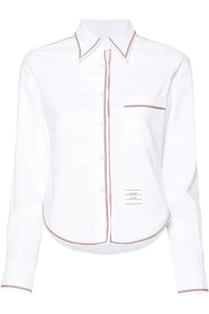 Thom Browne Contrast-trim cotton shirt