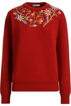 Bally Alpine flowers-embroidered sweater