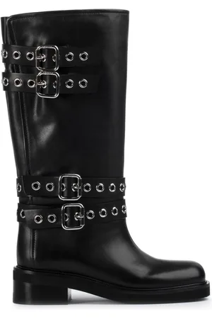 LE SILLA Harley buckled leather boots