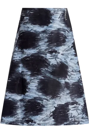 Marni Painterly A-line skirt