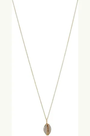 Sydney Evan 14kt yellow Cowrie Shell diamond necklace