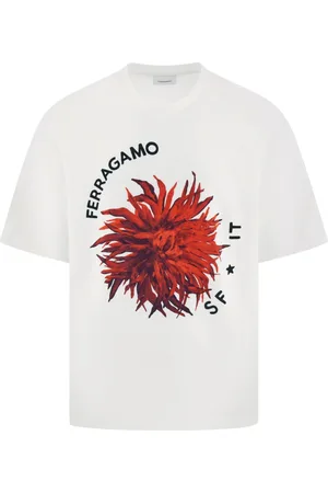 Salvatore Ferragamo Maxi-print detail t-shirt