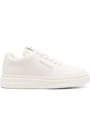 Emporio Armani Thermoformed-detail leather sneakers