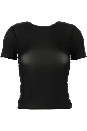 MAGDA BUTRYM Mesh ruched T-shirt