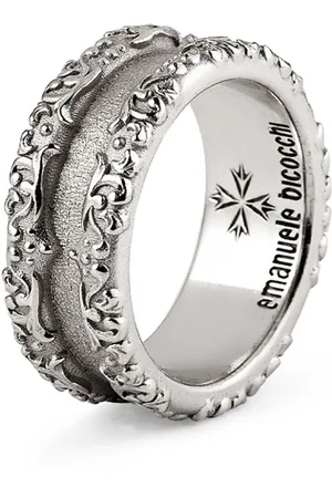EMANUELE BICOCCHI Arabesque double band ring