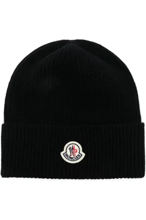 Moncler Logo-patch beanie hat