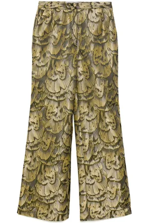 Amsale Feather jacquard pants