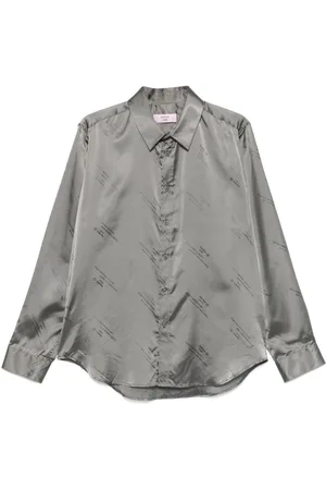 MARTINE ROSE Logo-jacquard shirt