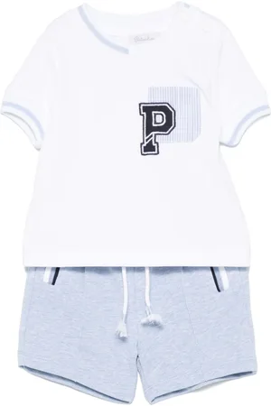 PATACHOU Logo-embroidered shorts set