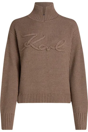 Karl Lagerfeld Signature Soutache knitted top