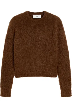 Ami Alpaca-mohair blend brushed sweater
