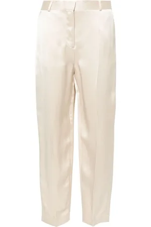 Totême Low-rise satin trousers