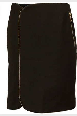 Kolor Contrast-trim wool skirt