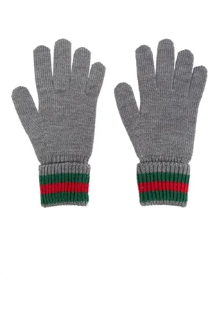 Gucci Ribbed-knit gloves