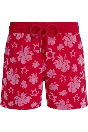 Vilebrequin Swim Shorts Flocked Turtle Heart Tahiti