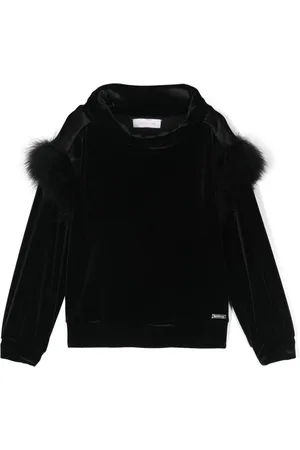 MONNALISA Feather-trim detail blouse