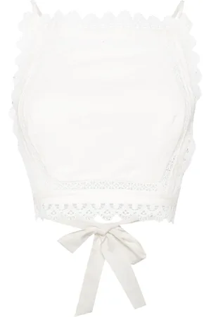 Reformation Meadow lace crop top