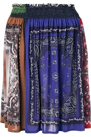 Jean Paul Gaultier Bandana print gathered skirt