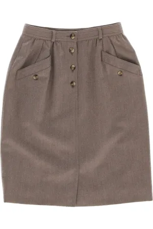 VALENTINO GARAVANI 1970s buttoned wool skirt