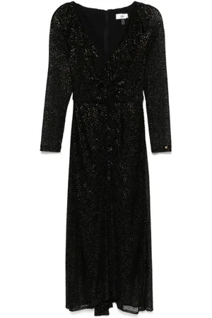 NISSA Polka-dot tulle midi dress