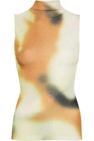 Nanushka Smudged graffiti-print top