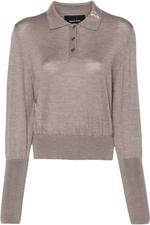 Simone Rocha Embellished polo sweater