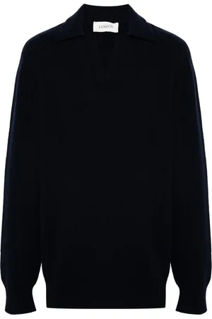 LANEUS Knitted polo sweater
