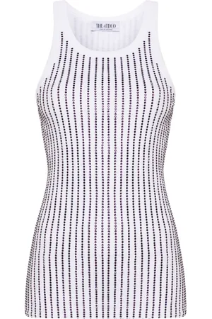 The Attico Crystal-embellished tank top