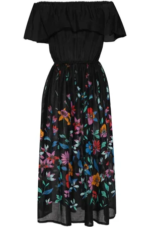 Bambah Hibiscus off-shoulder dress